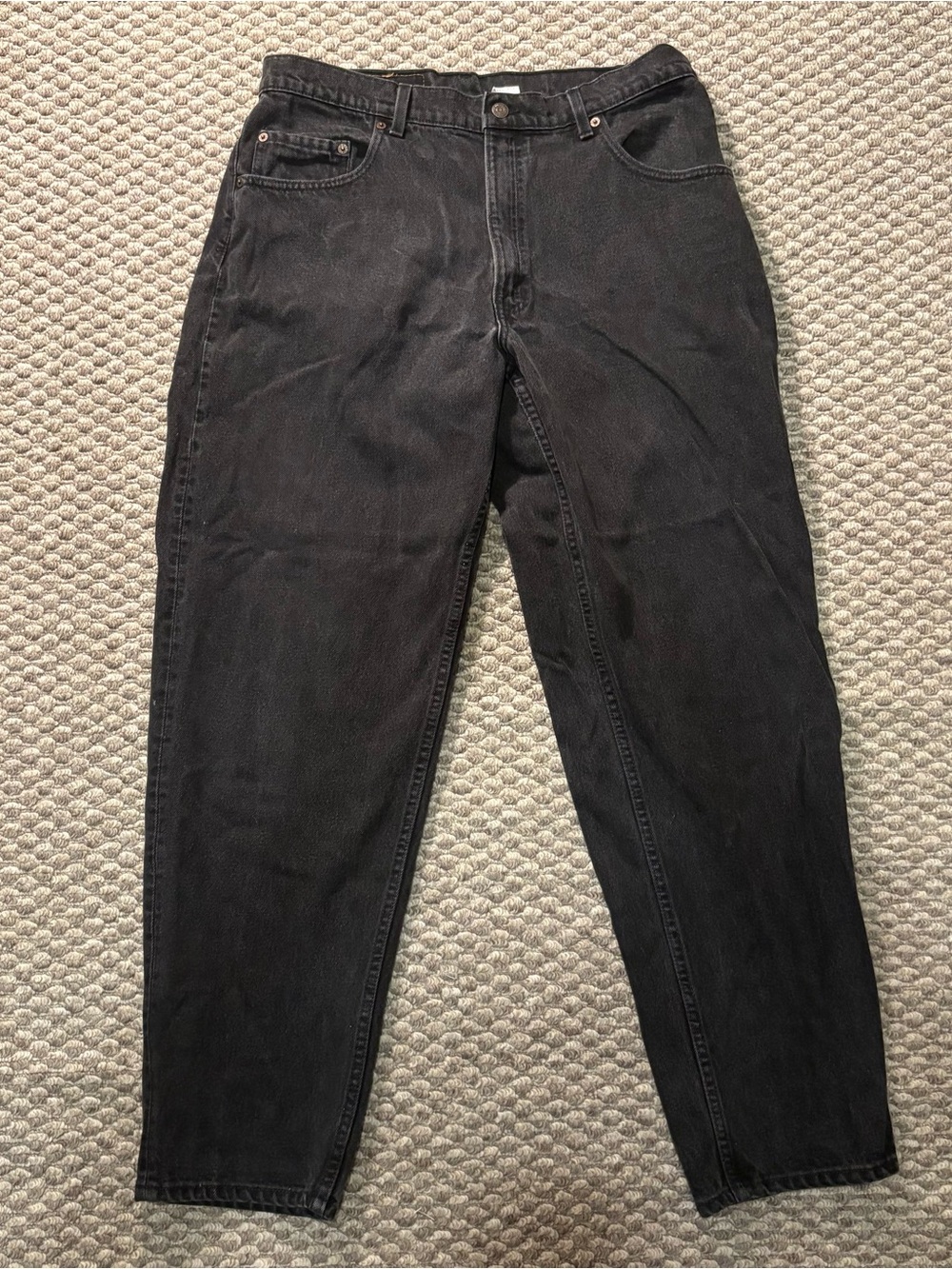 Vintage 90’s Made In USA Levi's 560 Black Jeans 36x32 Loose Fit Tapered Baggy